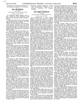 CONGRESSIONAL RECORD— Extensions of Remarks E811 HON. JIM RAMSTAD HON. SHEILA JACKSON-LEE