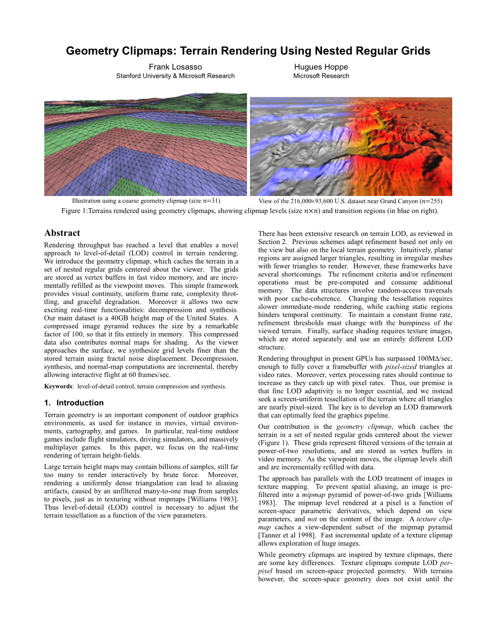 Geometry Clipmaps (Online ID 0350) Page 1 of 8