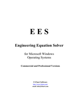 EES Manual (Acrobat) Will Start Abode Acrobat and Display the Electronic Version of This Manual Which Is in File Ees Manual.Pdf