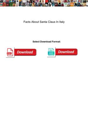 Facts About Santa Claus in Italy