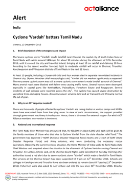 Alert Cyclone-Vardah-Batters-Tamil
