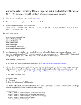 Using Emerge for Kstars on OS X Revised