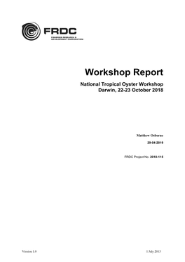 FRDC Final Report Design Standard