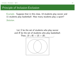 Principle of Inclusion-Exclusion