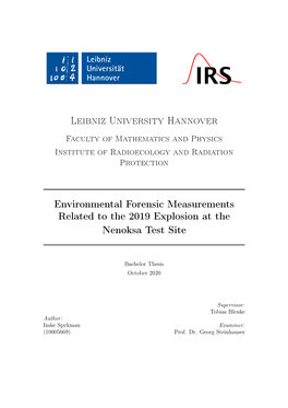 Leibniz University Hannover Environmental Forensic