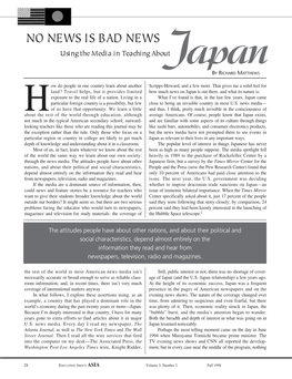 No News Is Bad News: Using the Media in Teaching About Japan