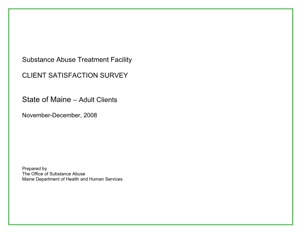 Client Satisfaction Survey