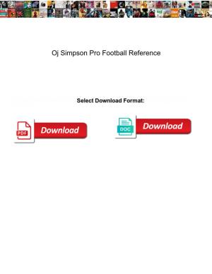 Oj Simpson Pro Football Reference