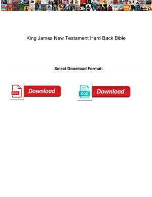 King James New Testament Hard Back Bible