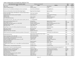 FAMILY GENEALOGIES in ALPHABETICAL ORDER by TITLE BEND GENEALOGICAL SOCIETY RESEARCH LIBRARY Holdings As Of: 22 Aug 2017 Publ