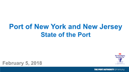 State of the Port 2018 Powerpoint