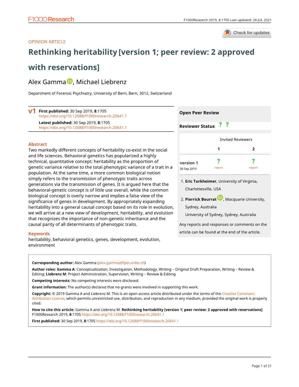Rethinking Heritability[Version 1; Peer Review: 2 Approved with Reservations]