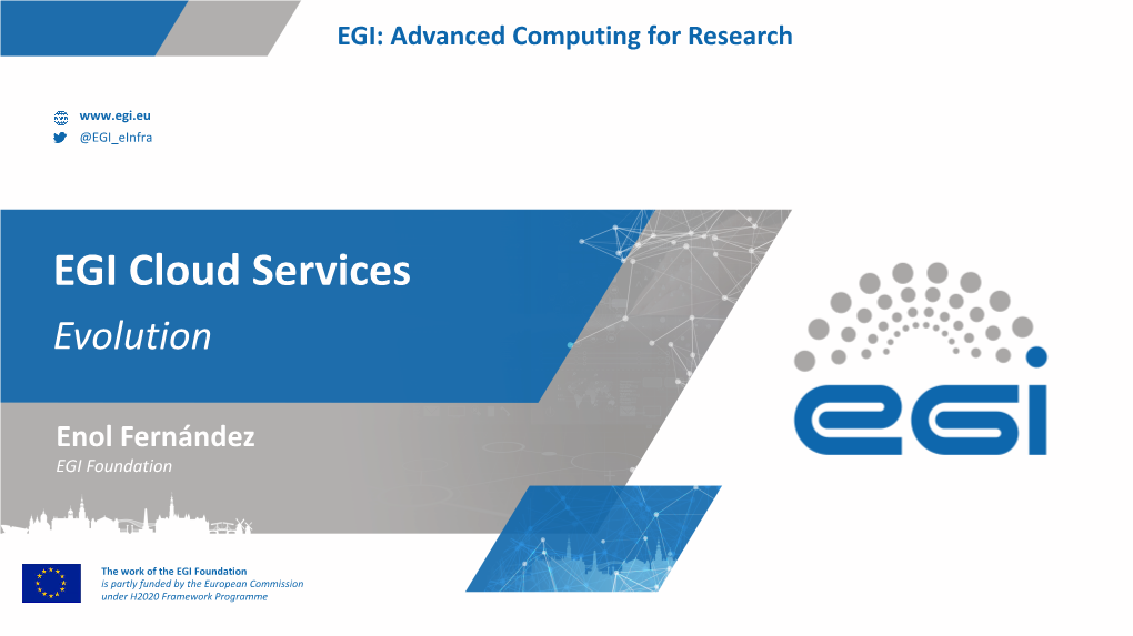 EGI Cloud Services Evolution