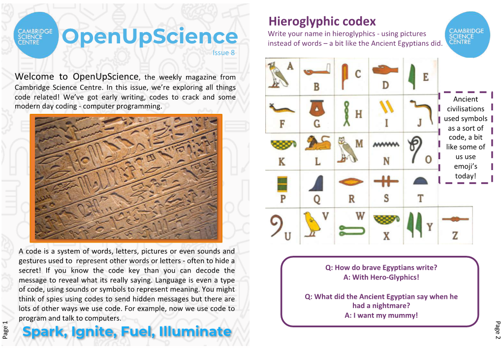 Openupscience Instead of Words – a Bit Like the Ancient Egyptians Did