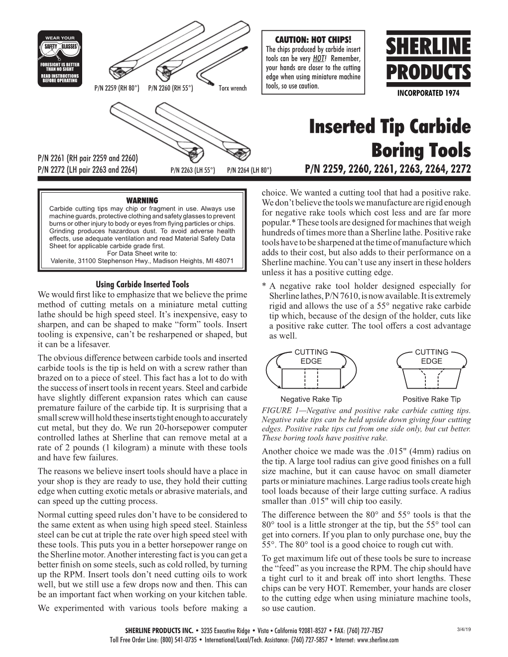 Inserted Tip Carbide Boring Tools