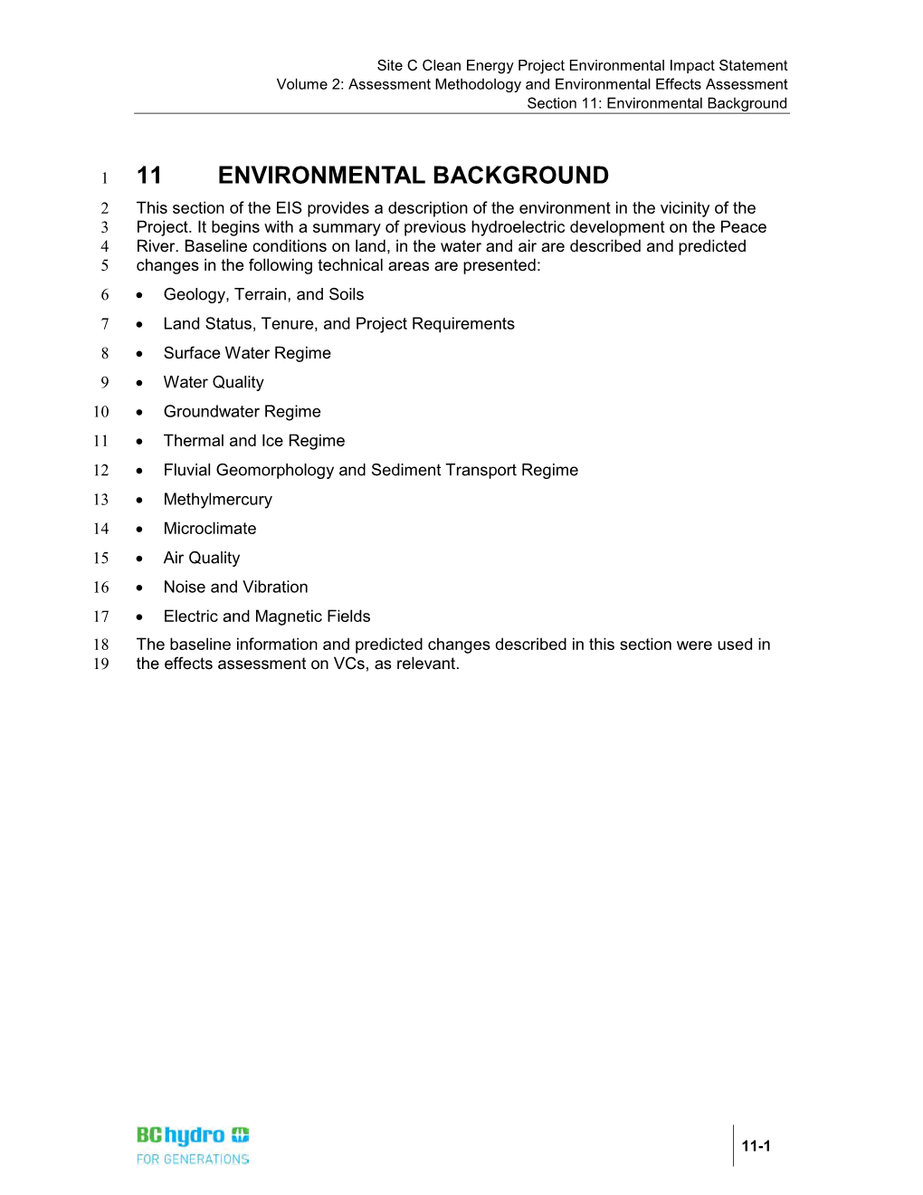 Environmental Background