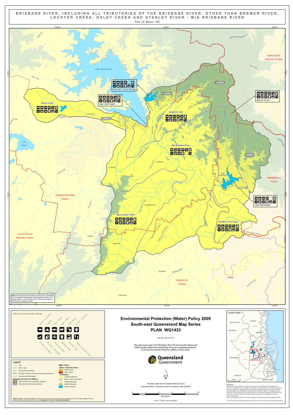 Mid Brisbane River Environmental Values and Water Quality Objectives