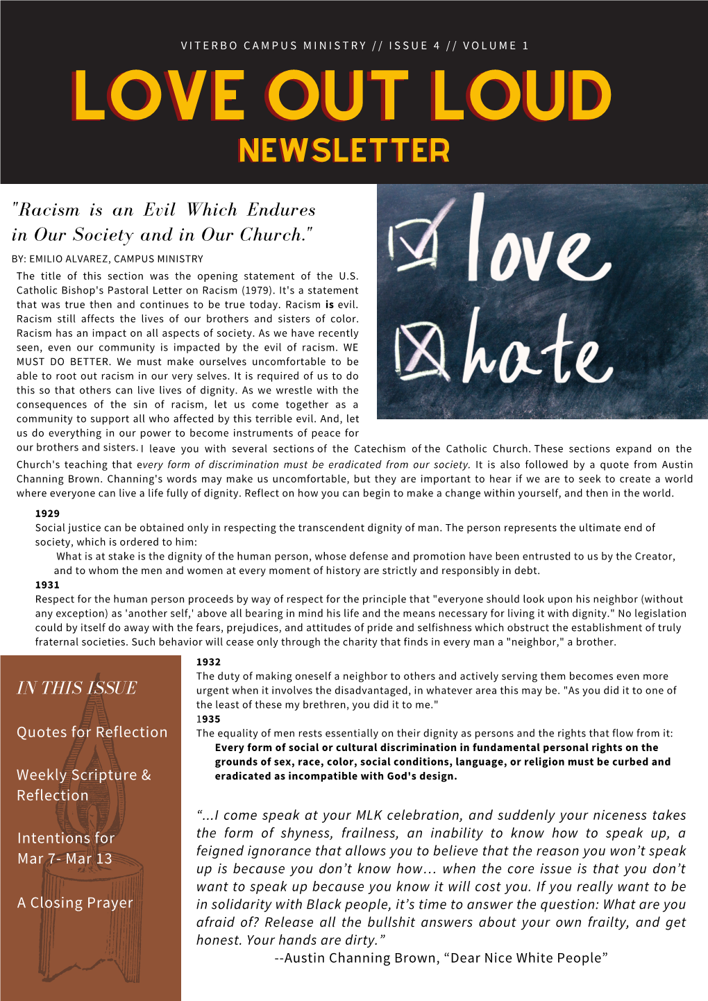 Love out Loud Newsletter Issue 4