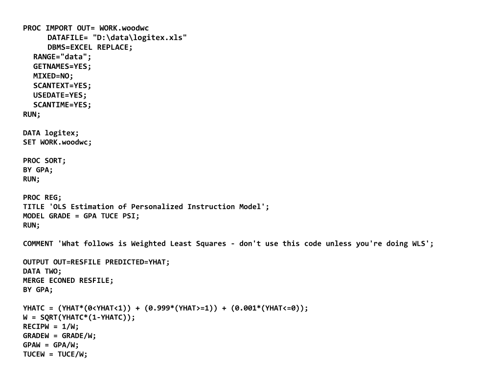 LPM and Logit Example