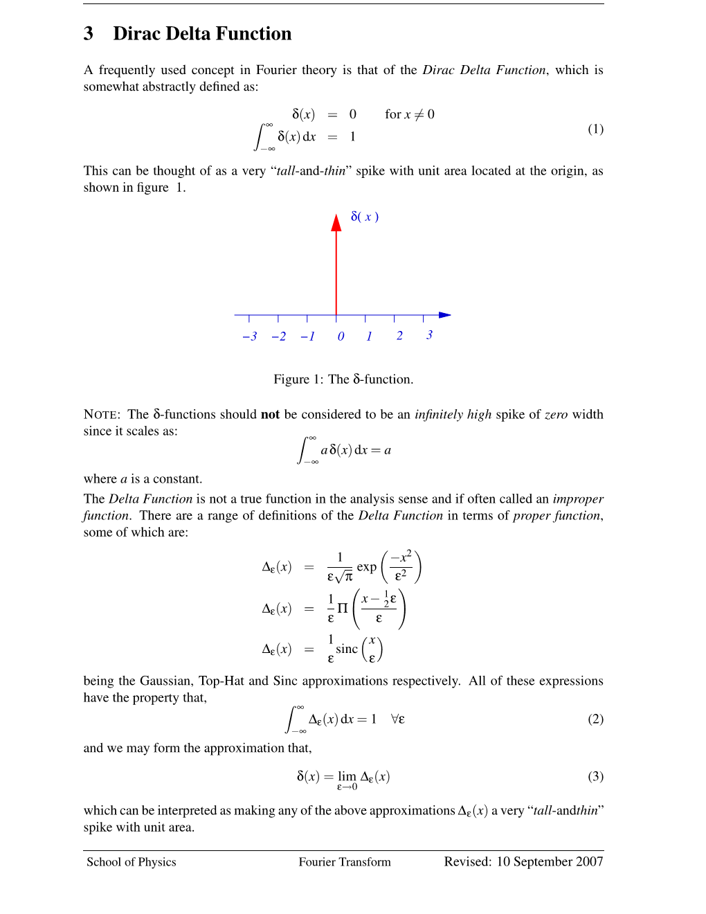 3 Dirac Delta Function