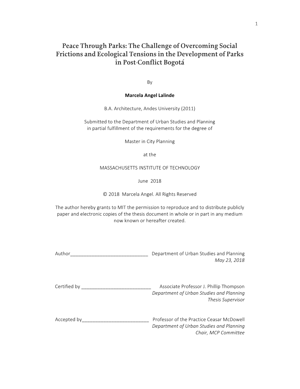 The Challenge of Overcoming Social Frictions and Ecological Tensions in the Development of Parks in Post-Conflict Bogotá