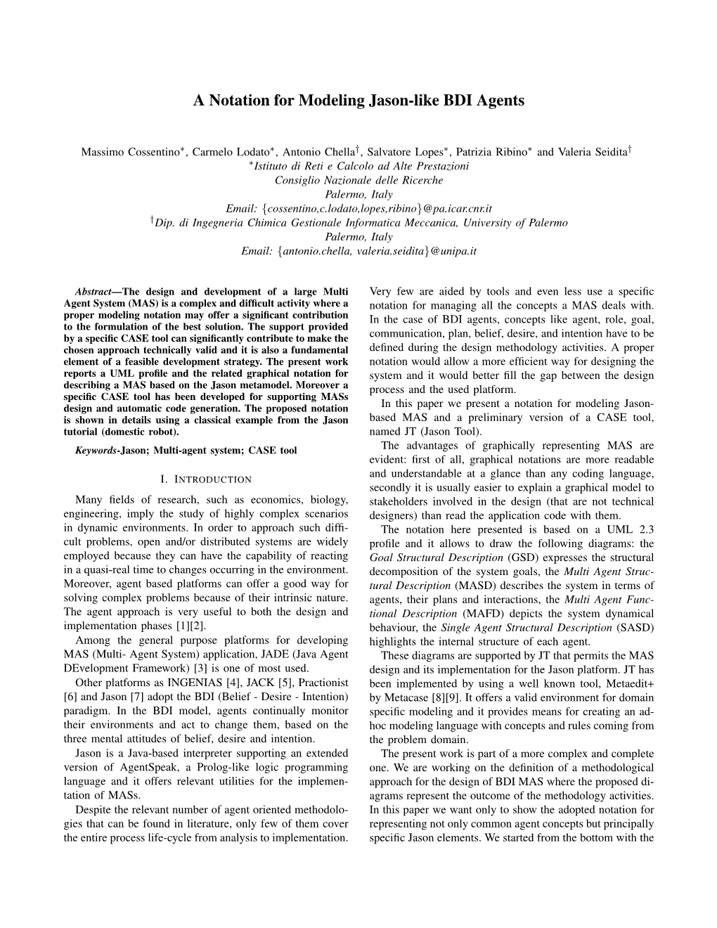 A Notation for Modeling Jason-Like BDI Agents