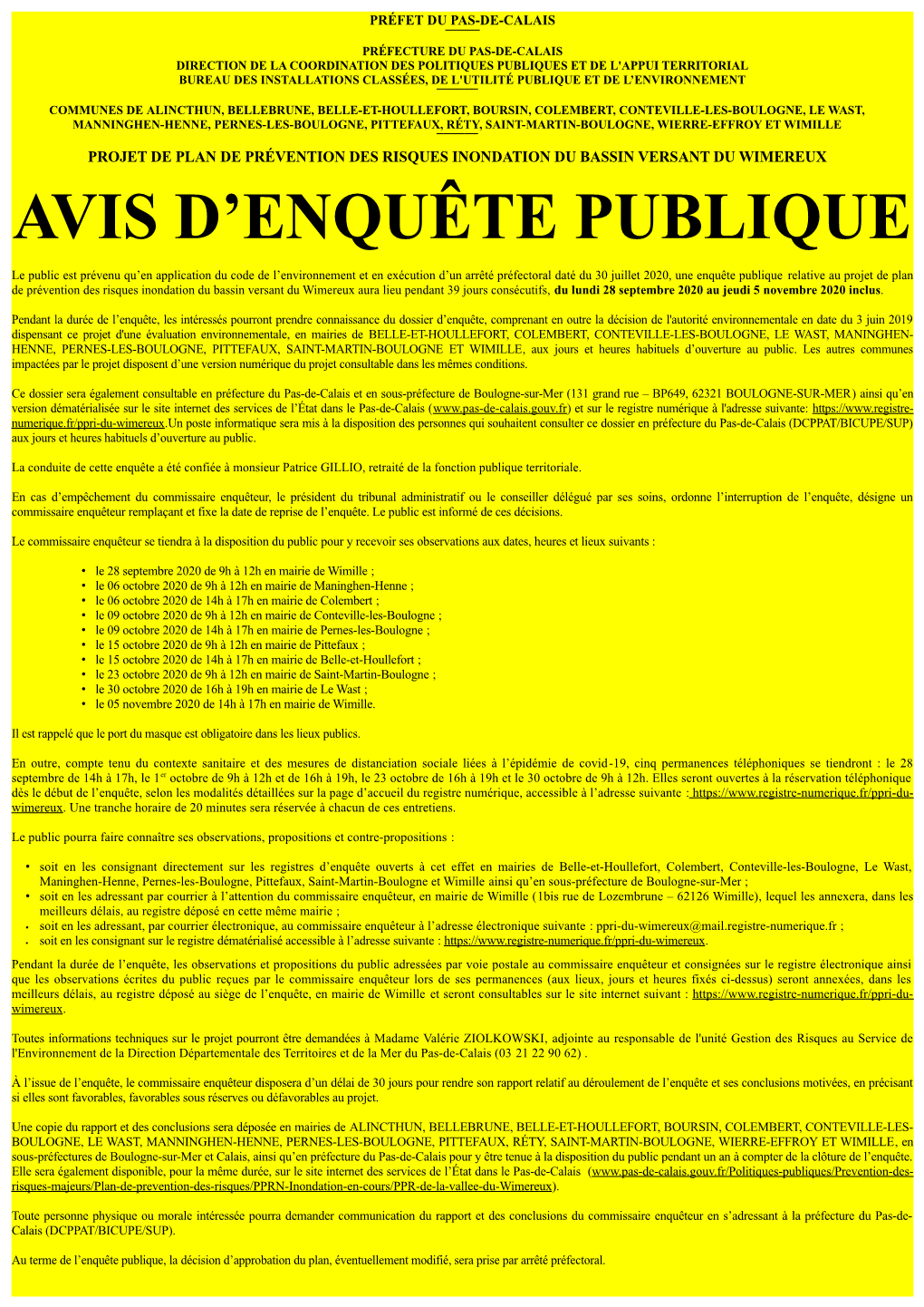 Avis D'ouverture D'enquête-Wimereux.Pdf