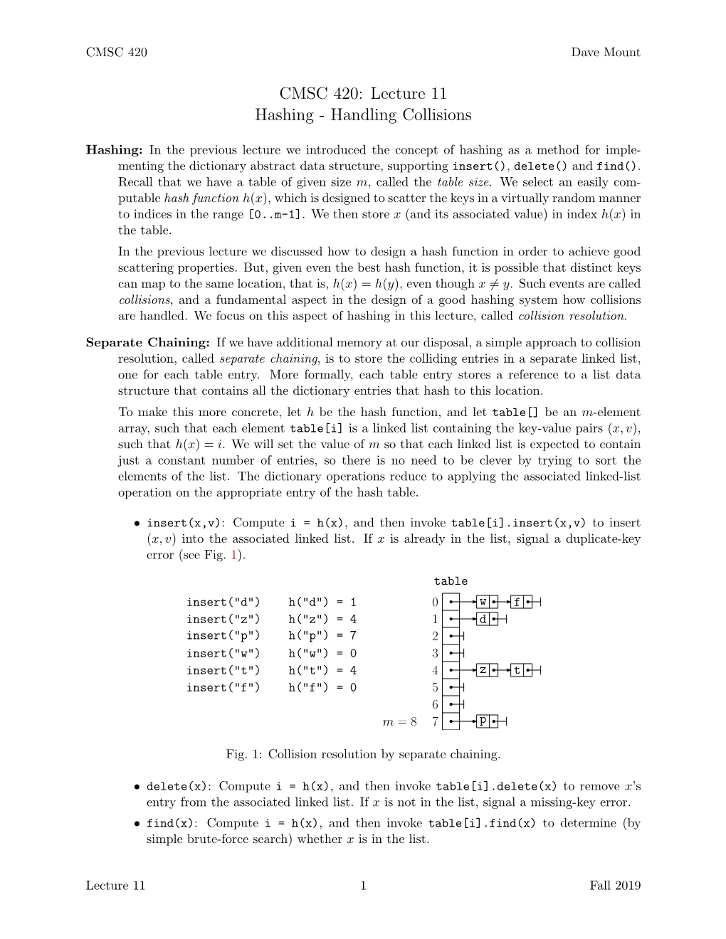 Handling Collisions