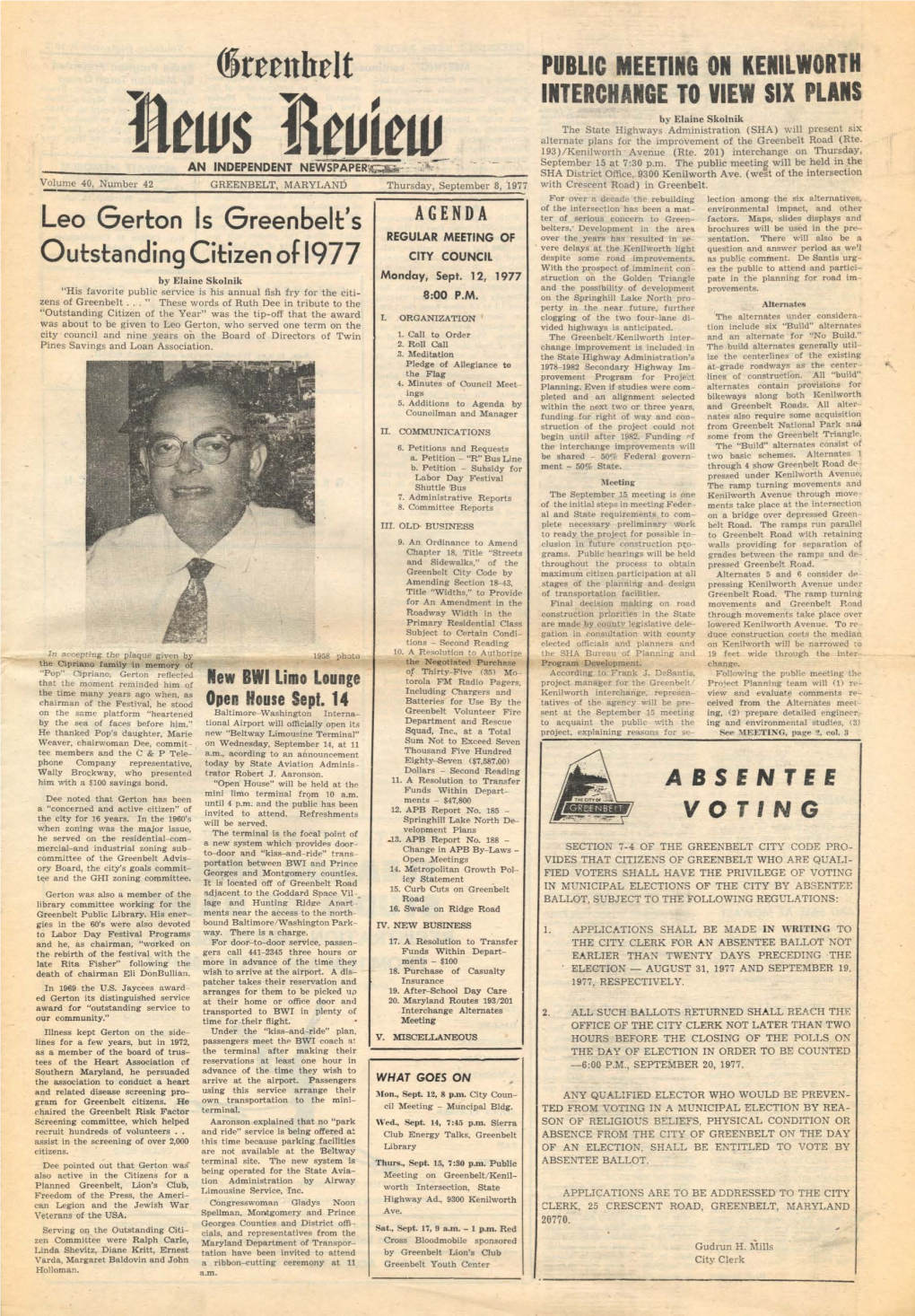 8 September 1977 Greenbelt News Review