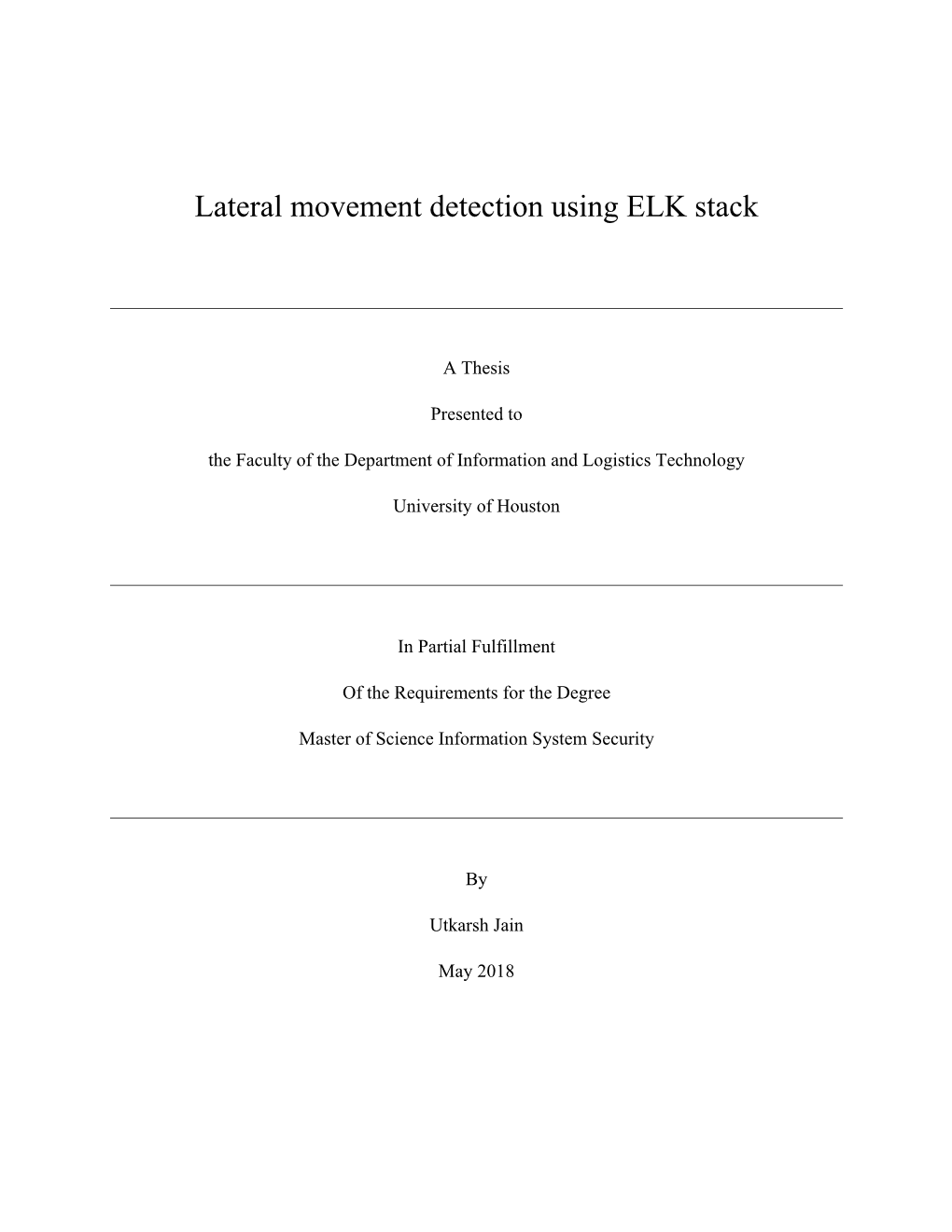 Lateral Movement Detection Using ELK Stack