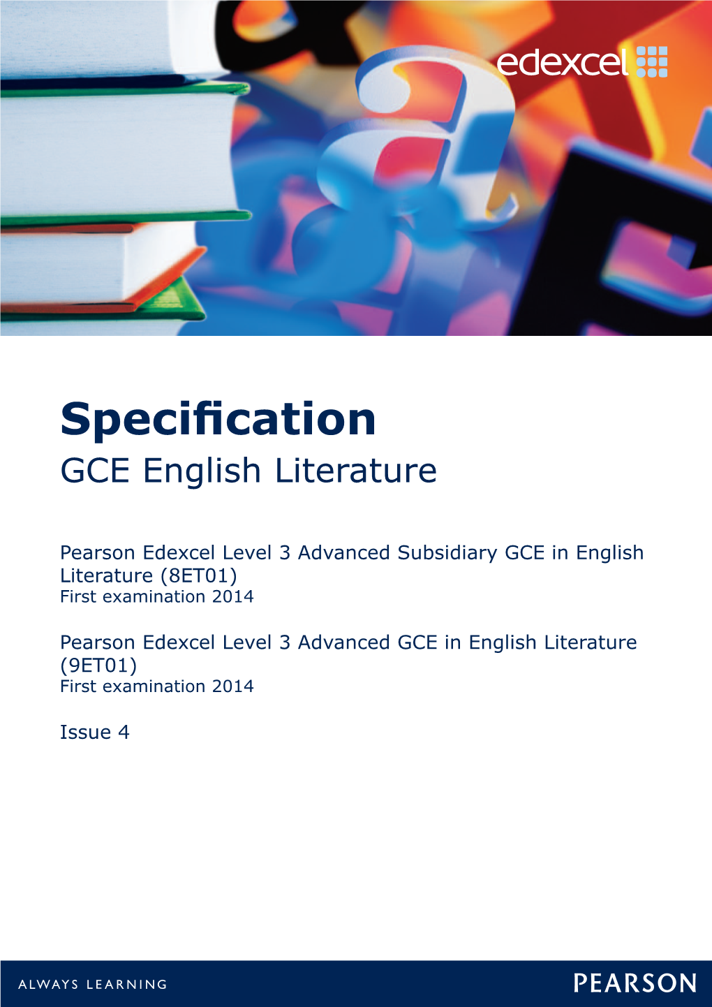 Specification GCE English Literature