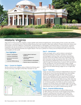 Historic Virginia Step Back in Time As We Tour Virginia, a State Replete with Historical Significance