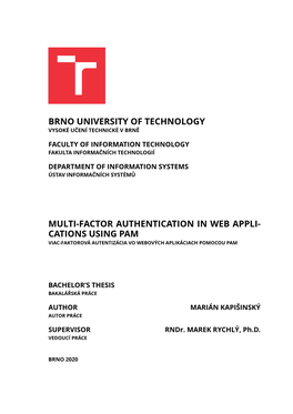 Brno University of Technology Multi-Factor