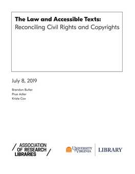 The Law and Accessible Texts: Reconciling Civil Rights and Copyrights