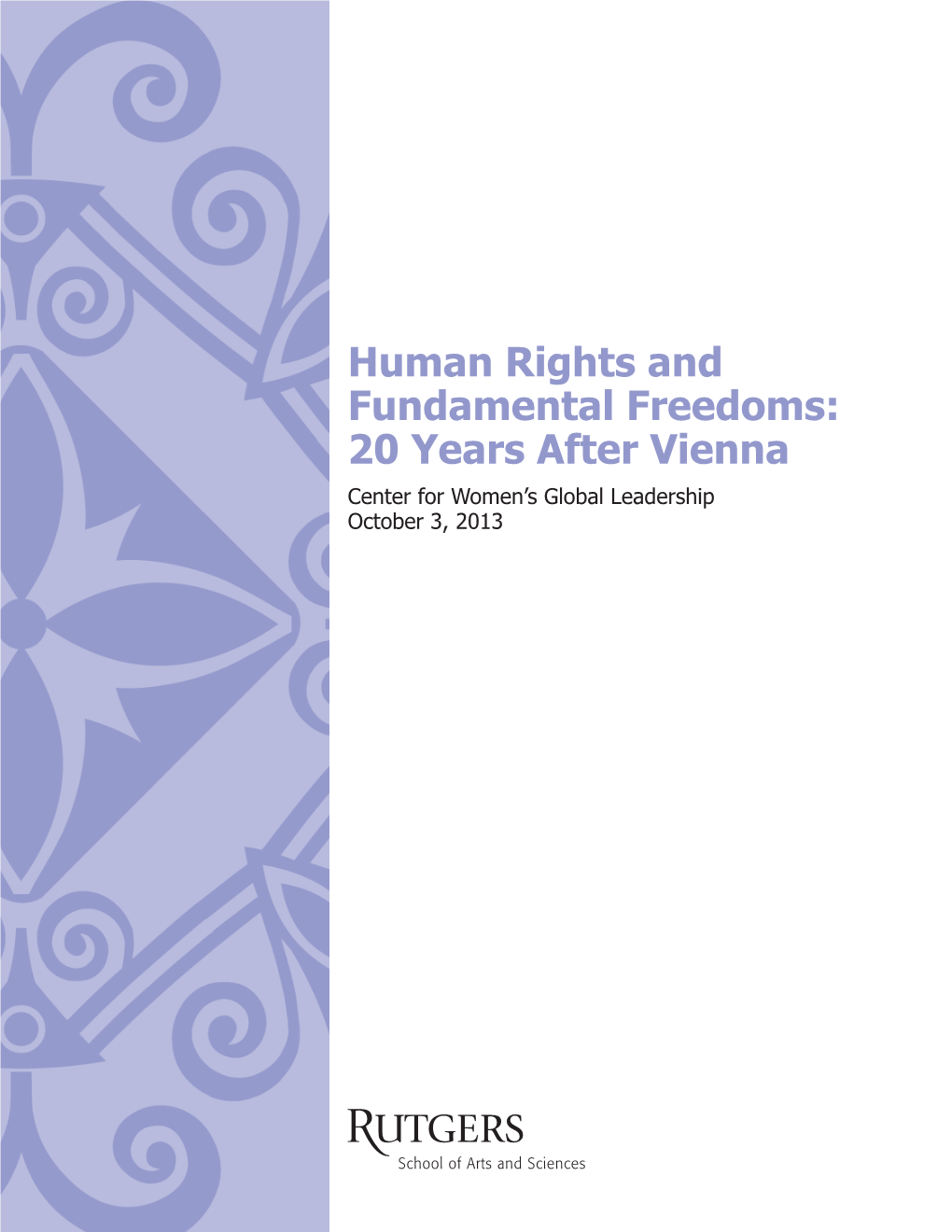 Human Rights and Fundamental Freedoms