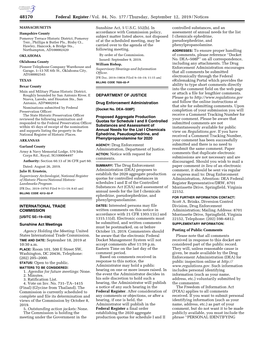 Federal Register/Vol. 84, No. 177/Thursday, September 12, 2019