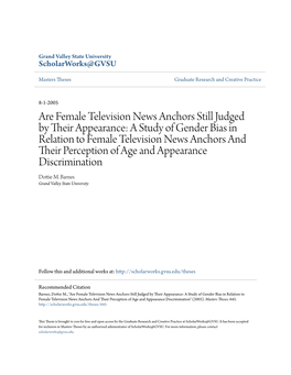 Are Female Television News Anchors Still