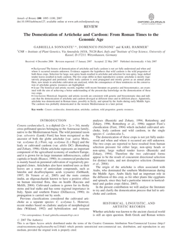 The Domestication of Artichoke and Cardoon: from Roman Times to the Genomic Age