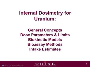 Internal Dosimetry for Uranium