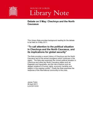 Chechnya and the North Caucasus
