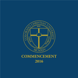 2016 Commencement Program