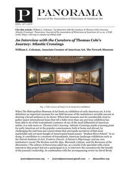 An Interview with the Curators of Thomas Cole's Journey