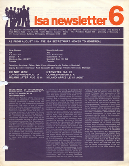 ISA Newsletter 6 View