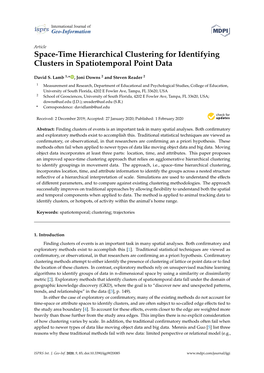 Space-Time Hierarchical Clustering for Identifying Clusters in Spatiotemporal Point Data
