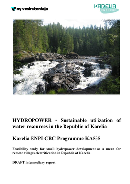 HYDROPOWER - Sustainable Utilization of Water Resources in the Republic of Karelia