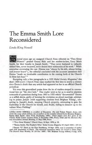 The Emma Smith Lore Reconsidered