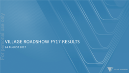 Village Roadshow Fy17 Results