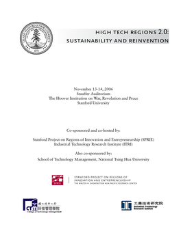 High Tech Regions 2.0: Sustainability and Reinvention