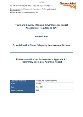 Environmental Impact Assessment – Appendix 4.1: Preliminary Ecological Appraisal Report 163390-JAC-REP-EEN-000002 Revision A04