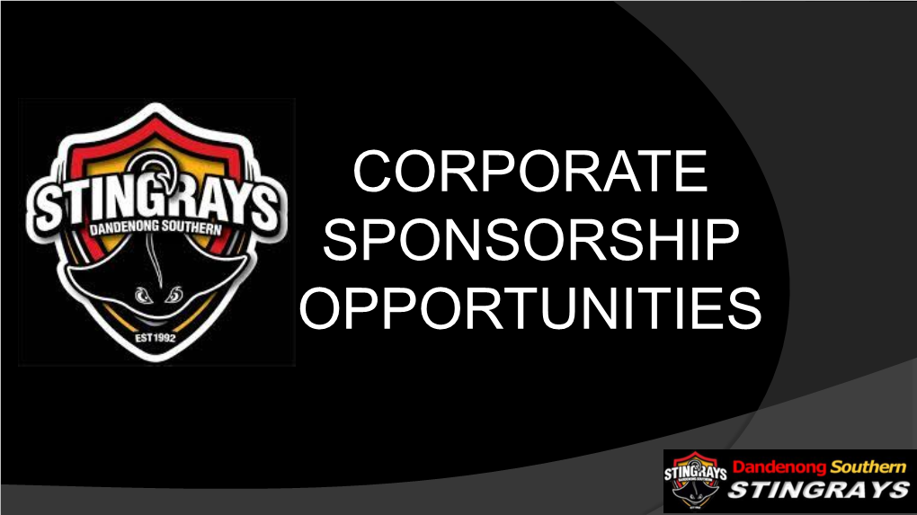 Corporate Sponsorship Opportunities